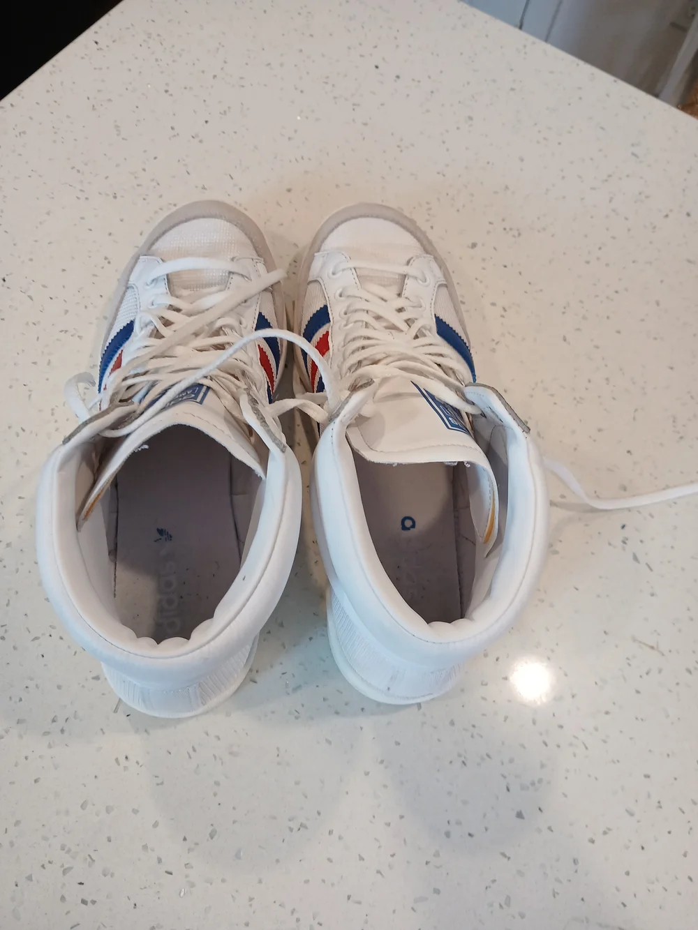 Size 11 - Adidas Americana High White Royal Scarlet